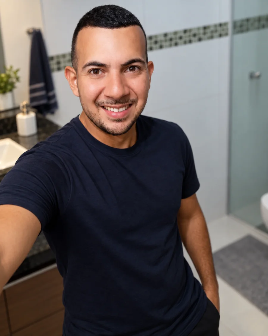 Vitor Profeta, fundador da VP Higienização, sorrindo